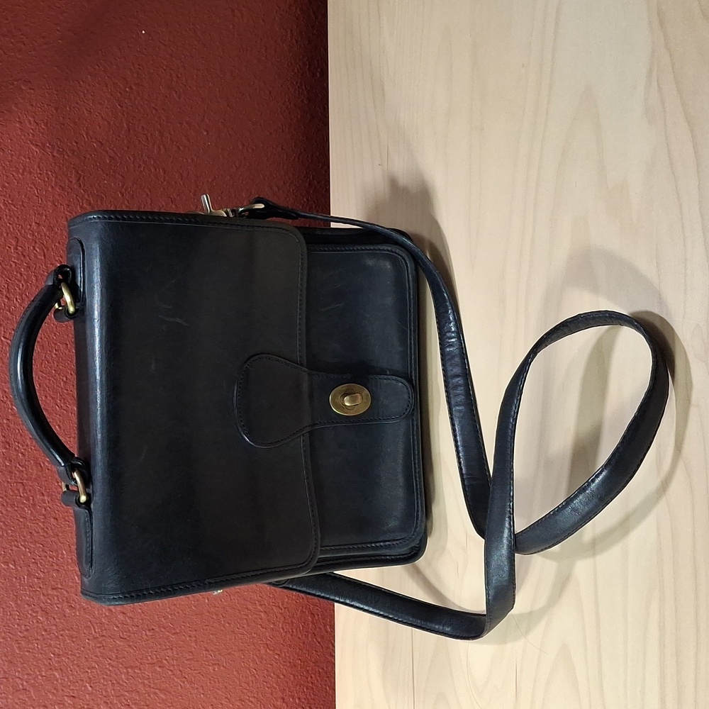 Vintage Leather Purse Satchel Messenger Bag